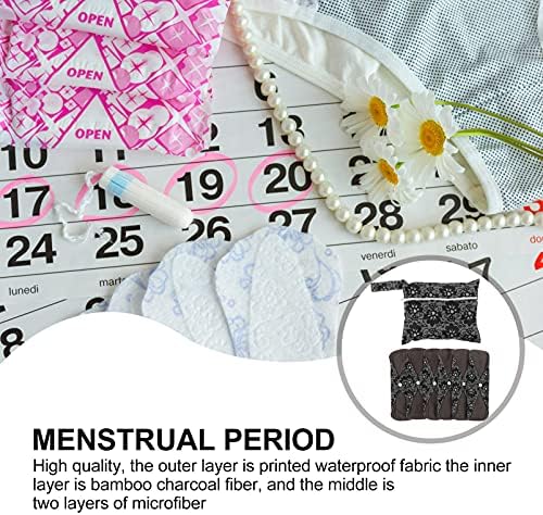 DOITOOL 6 Db Újrahasználható Menstruációs Párna Menstruációs Ruhával Párna Fény Inkontinencia Párna Újrafelhasználható