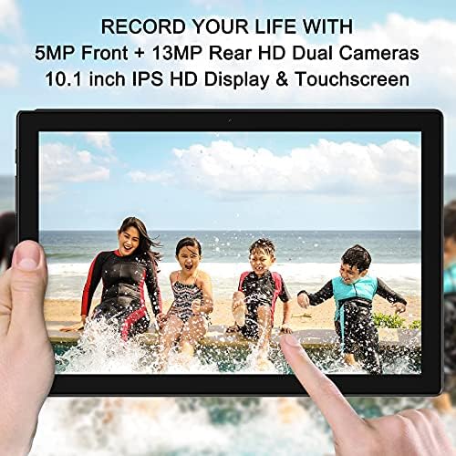 TPZ Tablet, 10.1 col, WiFi Android Tabletta, 32 gb-os Tároló 128GB Bővítése, Dual Kamera, HD IPS Kijelző, Támogatja
