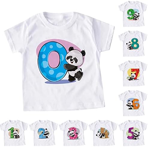 Nagy Fiú Kisgyermek Fiúk Lányok Nyári Rövid Ujjú Panda Rajzfilm Nyomatok Pólók Felsők Outwear Csinos Felső Szett
