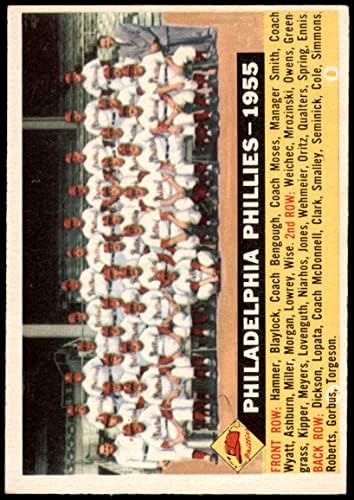 1956 Topps 72 D55 Phillies Csapat Philadelphia Phillies (Baseball Kártya) (Dátum 1955) VG/EX Phillies