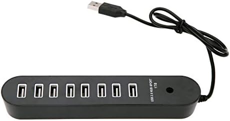 axGear 8 Port USB 2.0 adatátviteli HUB nagysebességű Splitter Extender Beépített USB-Kábel