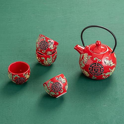 TJLSS Kerámia Teás Készlet, Kézzel készített Teáskannát pedig Csésze Szett Háztartási Teáscsésze Teaware Kínai Drinkware
