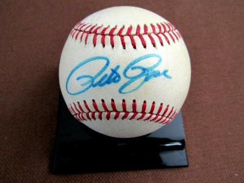 Pete Rose Wsc Vörösök Phillies Mvp Roy Hit Király Aláírta Auto Vtg Feeney Baseball Szövetség - Dedikált Baseball