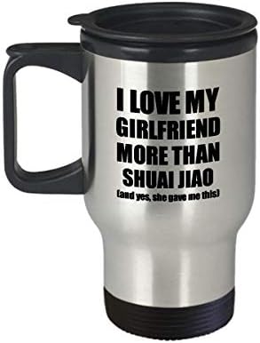 Suaj Jiao Barátja Utazási Bögre Valentin Napra Ajándék Ötlet A Bf Szerető A Barátnőm Kávé, Tea 14 Oz Szigetelt Fedél