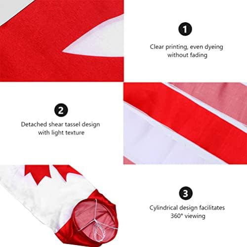 BESPORTBLE Téli Kültéri Dekoráció 2db Kanadai Zászló Szélzsák Dekoratív Kerti Szél Zokni Juhar Levél Minta Lóg Dekoráció