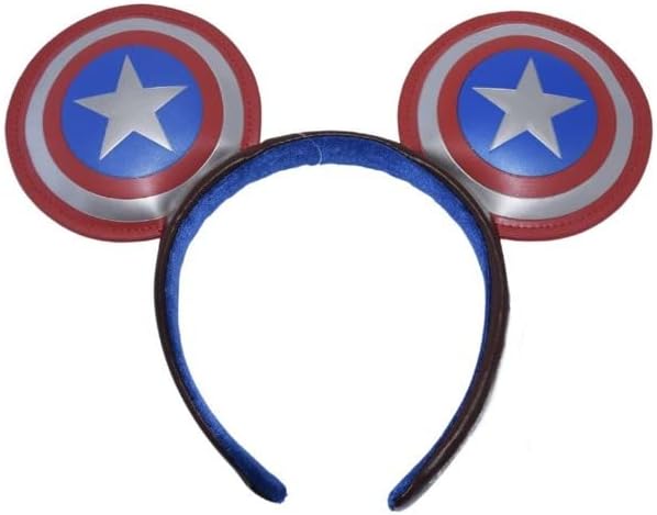 A Disney Parkok - Mickey Egér Fül Fejpánt – Marvel - Amerika Kapitány - Szuper Katona
