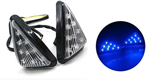TASWK Háromszög Flush LED-es Motorkerékpár irányjelző Index Jelző világít, 1 Pár (Kék)