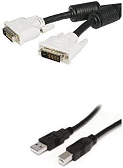 StarTech.com DVIDDMM40 40-Láb DVI-D Dual-Link Digitális Video Monitor Kábel M/M & StarTech USB2HAB30AC 10m/30ft Aktív