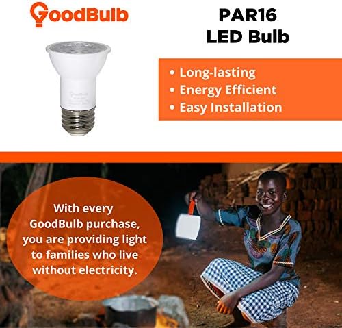 GoodBulb PAR16 LED Izzó 6.5-Watt (45W Egyenértékű), 3000K Meleg Fehér, 500-Lumen, Teljes mértékben Szabályozható, E26