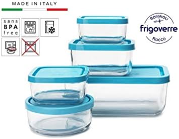 Bormioli Rocco Frigoverre Készlet 5 Üveg Élelmiszer-Tároló Tartály Átlátszó 388840-SK5 Átlátszó