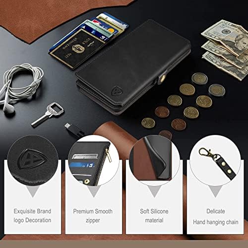 XcaseBar Samsung Galaxy A53 5G Tárca esetében 【RFID-Blokkoló】 Hitelkártya Birtokos, Folio Flip Book PU Bőr Telefon tok