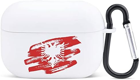 Vinage albán Zászló Védő burkolata Kompatibilis Airpods Pro Bluetooth Fülhallgató Esetben Vicces Nyomtatás Tároló Doboz