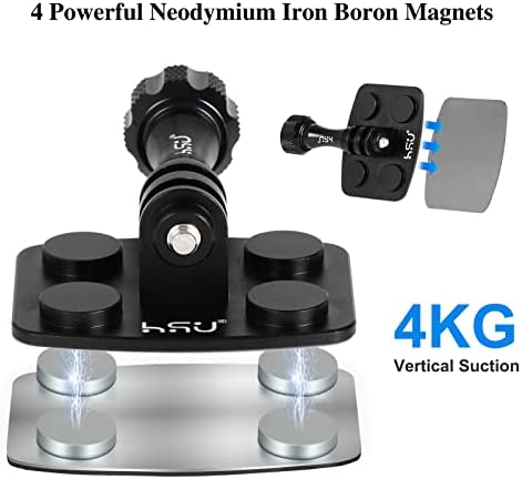HSU Alumínium 1/4 hüvelyk 20 Kamerát szerelt Mágneses Akció Kamera a Mount Kompatibilis a GoPro Hero, valamint Egyéb