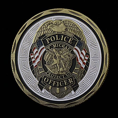 A rendőrség Érme Tiszt Réz Bevonatú Ajándék Védőszentje, a rendvédelmi Gyűjtemény, Emlék, Ajándék Emlékérme