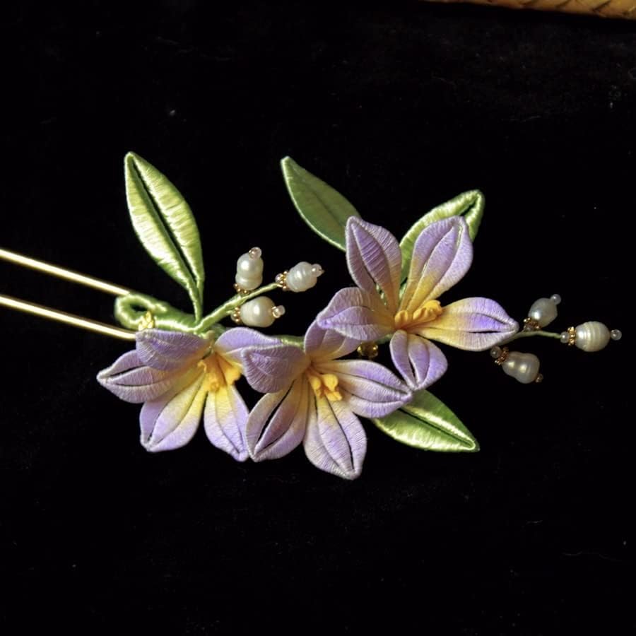 TJLSS Virág Csomagolva Pillangó Orchidea Hajtű Aranyos Kis Friss Rojtos Hajtű (Szín : Egy, Méret : 10 * 7CM)