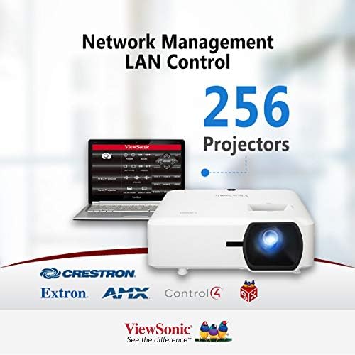 ViewSonic LS750WU 5000 Lumen WUXGA Networkable Lézer Projektor 1.3 x Optikai Zoom Függőleges Vízszintes Keystone, illetve