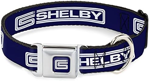 Nyakörv biztonsági Öv Csat Carroll Shelby CS Shelby Verseny Logo Blokk sötétkék-Fehér 11 16.5 Cm 1.0 cm Széles