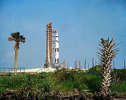 A NASA Apollo 10 Tér Jármű Launch Pad 11x14 Ezüst-Halogenid-Fotó Nyomtatás