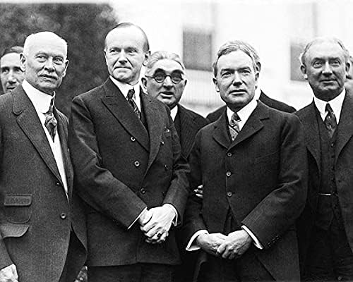Elnök Calvin Coolidge & Rockefeller Jr 11x14 Ezüst-Halogenid-Fotó Nyomtatás