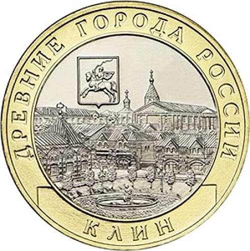 Oroszország 2019 Ősi Város Sorozat Clin Klin 10 Rubel Dupla Fém Megemlékező coinCoin Gyűjtemény Emlékérme
