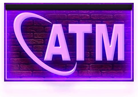 190004 NYITVA ATM Bankjegykiadó Gép, Szolgáltatás, Itt Dekoráció Kijelző LED Neon Sign (21.5 X 12, Narancs)