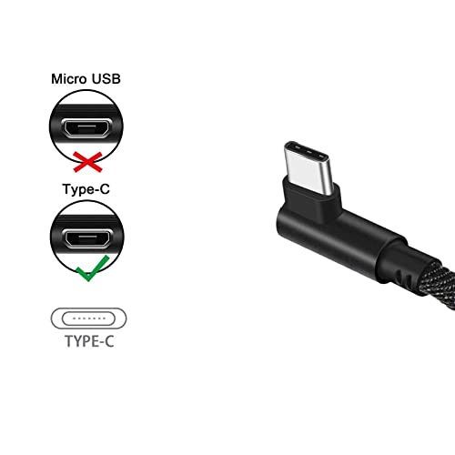 Megfelelő Szögben Típusú USB-C Kábel 90 Fokos Dupla Oldalon, Megfordítható Fonott Nylon Hosszú Kábel Gyors Töltés USB-A