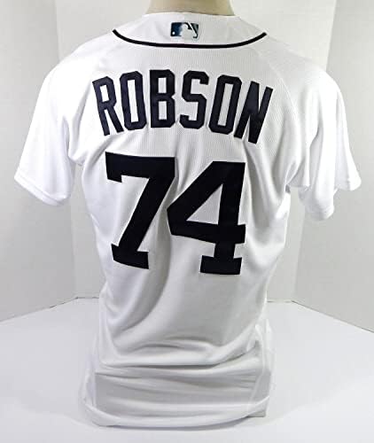 2021 Detroit Tigers Jacob Robson 74 Játék Kiadott Fehér Jersey 40 DP38800 - Játék Használt MLB Mezek