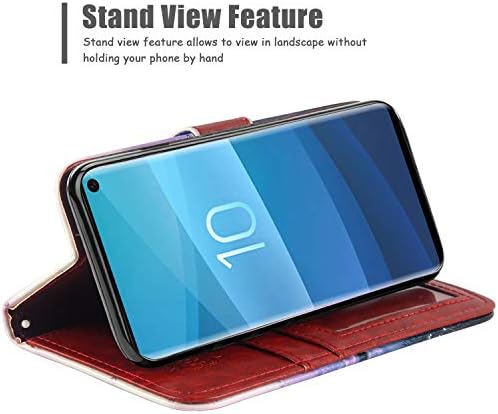 YaoLang Samsung Galaxy S10e Tárca az Esetben, Farkas álomfogó PU Bőr Standable Tárca Telefon Esetében a Kártya Birtokosa