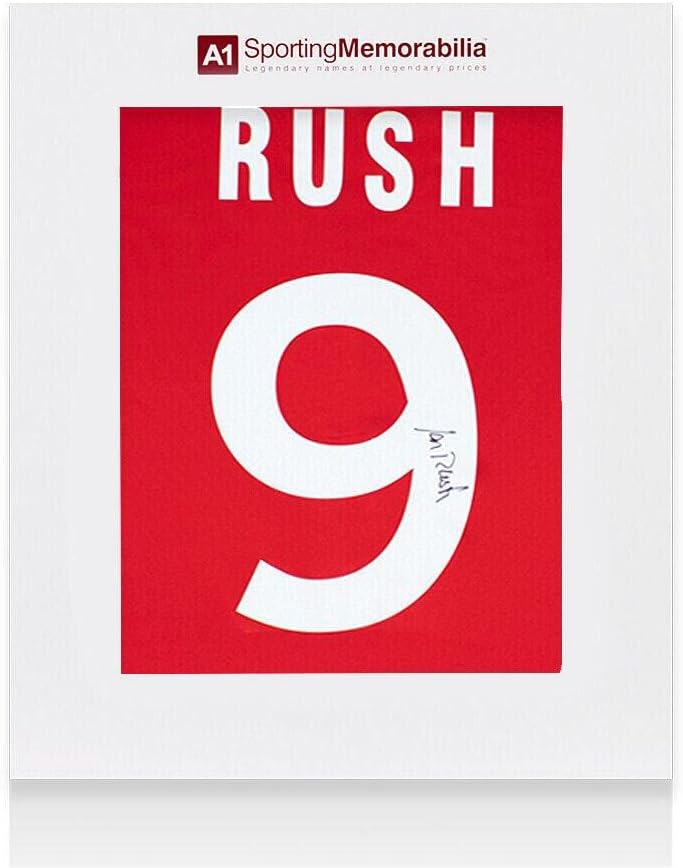 Ian Rush Aláírt Liverpool Ing - 1982, 9-Es Számú - Díszdobozban Autogramot Jersey - Dedikált Foci Mezek