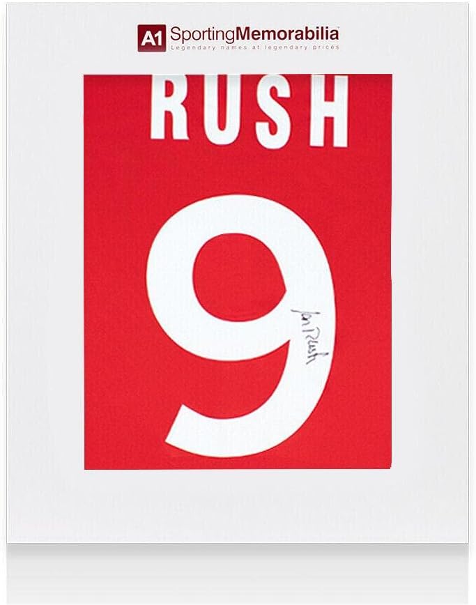 Ian Rush Aláírt Liverpool Ing - 1984-Ben, A 9-Es Számú - Díszdobozban Autogramot Jersey - Dedikált Foci Mezek