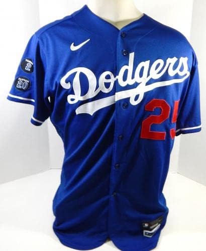 2021 Los Angeles Dodgers Neftali Feliz 25 Játék Kiadott Kék Jersey 2 & 20 P 48 3 - a Játékban Használt MLB Mezek