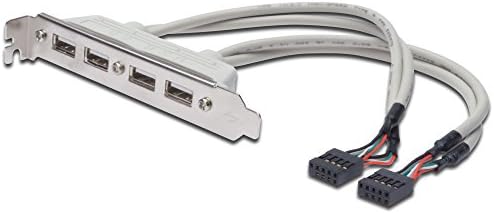 DIGITUS 0,25 m, Hossza Egy Férfi - 2X 10-Pin IDC USB Slot Konzol Kábel