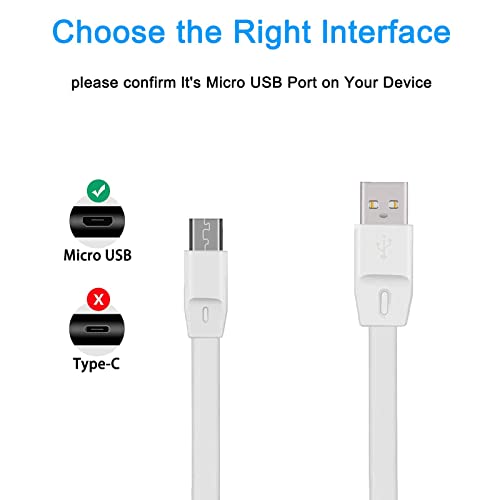 Aiivioll Csere Micro USB Gyors Töltő Lapos kábel Kábel Kompatibilis a JBL Díj 3/ Töltés 2/Flip 2/ Flip 3/ Flip-4 Hangszóró