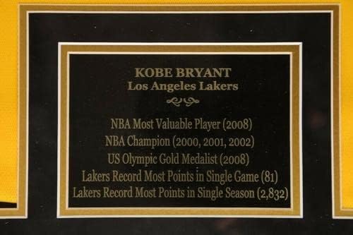 Kobe Bryant 2007-08 NBA legértékesebb JÁTÉKOSA Aláírt Cut Pro Los Angeles Lakers Jersey uda vagy & SZÖVETSÉG - Dedikált