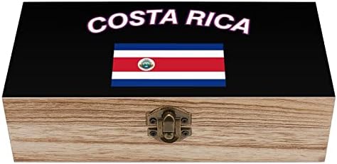 Nudquio Állami Zászló, Costa Rica, Fa Tároló, Rendszerező Doboz Retro Zár Ékszer Fotók, Emléktárgyak Dekoratív Ajándék