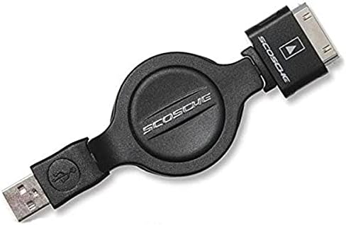 Scosche sleekSYNC Visszahúzható USB 2.0 kábel iPod, illetve iPhone-Fekete