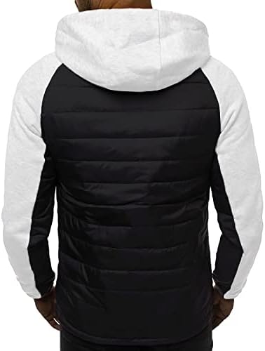 ADSSDQ Őszi Munka Plus Size Hosszú Ujjú Kabát Férfi Alkalmi Colorblock Szakaszon kapucnis Kabátban, húzd Fel Laza Thick4