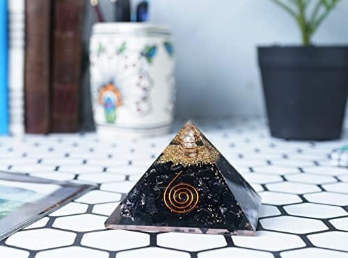 Crocon Fekete Turmalin orgon Piramisok Gyógyító Kő orgon Drágakő Piramis Kövek Reiki Kristály Csakra Jóslás Gyűjtemény