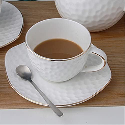 GRETD Európai stílusú fehér porcelán kávéscsésze szett délutáni tea tea csésze 15 kávé készlet kerámia teás készlet