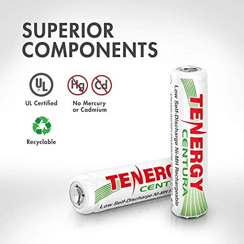 Tenergy TN474U Töltő 12 Pack Centura AAA Újratölthető Akkumulátorok, Ideális Napelemes Lámpák, Távirányítóval, Játékok,