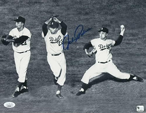 Johnny Podres Aláírt Dedikált 10X13 Fotó Dodgers Tripla Expozíció SZÖVETSÉG VV99034 - Dedikált MLB Fotók