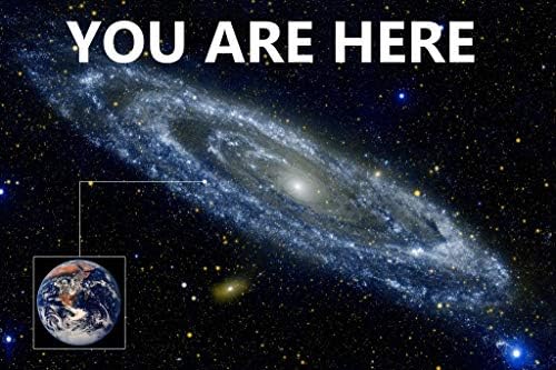Itt vagy Galaxy Retro Naprendszer Emberi Föld Helyét a világűrben Univerzum Csillagkép Falak Hubble Nyomatok Bolygók
