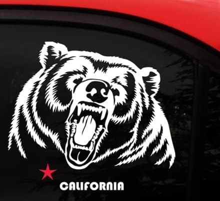 Kaliforniai Grizzly Medve Matrica - X Nagy 9.6 x 8.6 inch - Nagy! Kültéri/Beltéri Vinil autó Teherautó Ablak Laptop