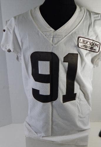 2020 Cleveland Browns Joe Jackson 91 Játék Használt Fehér Gyakorlat Jersey 46 351 - Aláíratlan NFL Játék Használt Mezek
