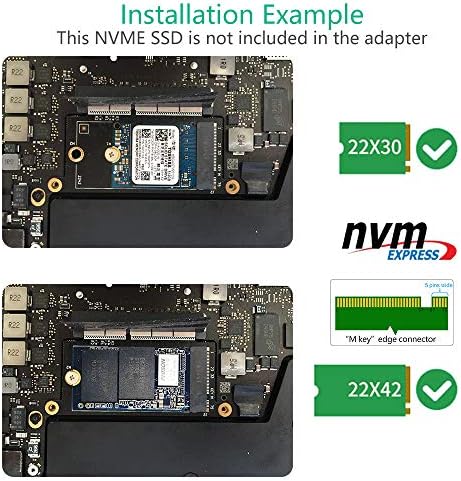 Deal4GO NVMe M. 2 2230 2242 mSATA SSD-Merevlemez Átalakító Adapter MacBook Pro A1708 Késő 2017 Közepéig