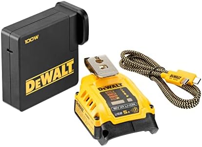 DEWALT Akkumulátor Töltőt, USB Fali Töltő Kit, 20V, valamint 60V Dewalt Elemek, Készülékek Töltése Akár 100 W USB-C